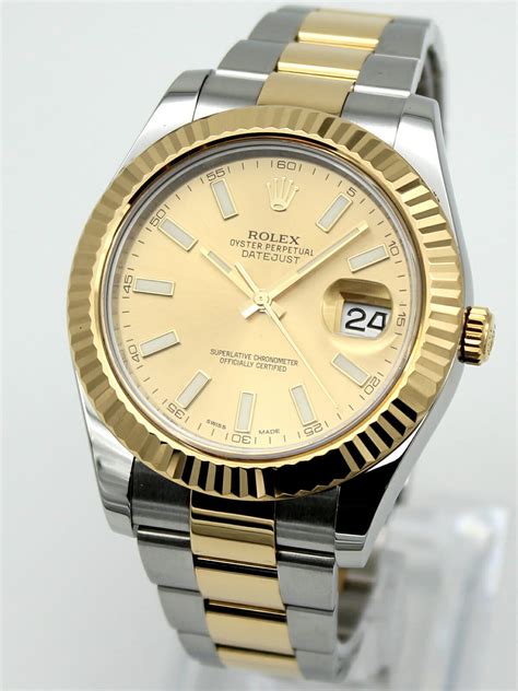 rolex datejust 41mm steel and yellow gold mens watch|rolex datejust 41 oystersteel.